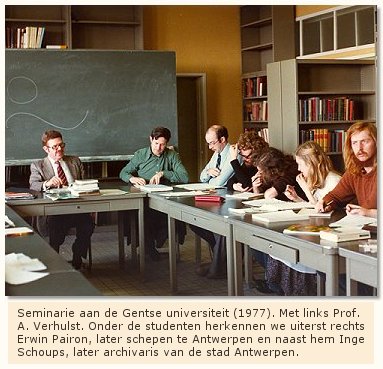 Seminarie aan de Gentse Universiteit met Professor A. Verhulst